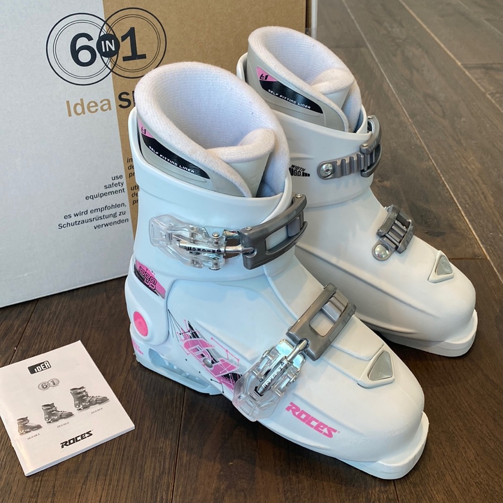 Girls Ski Boots Adjustable (Size 13 Toddler to 3 Big Girl)